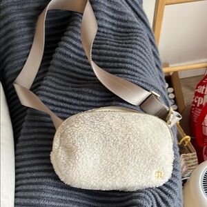 lululemon athletica White Sherpa Crossbody Bag